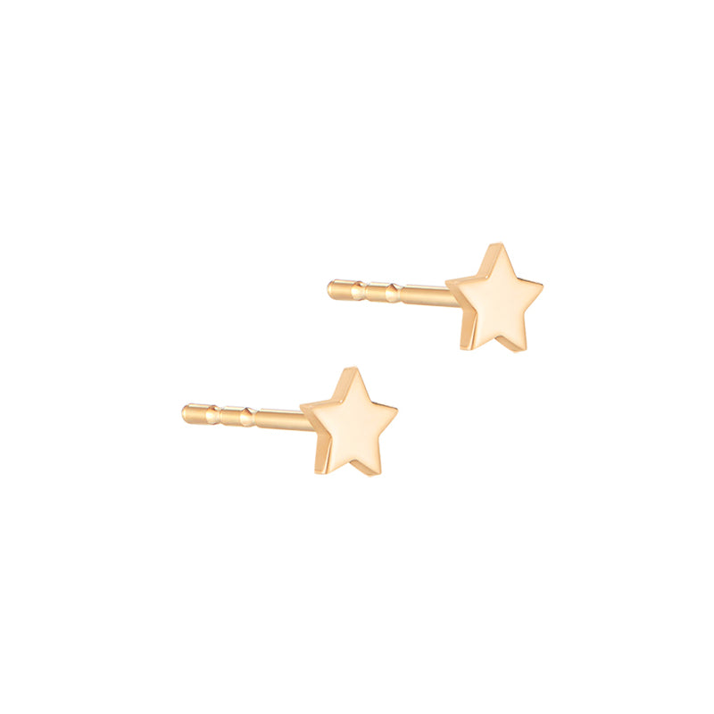 3mm Tiny Star Stud- 14K Gold