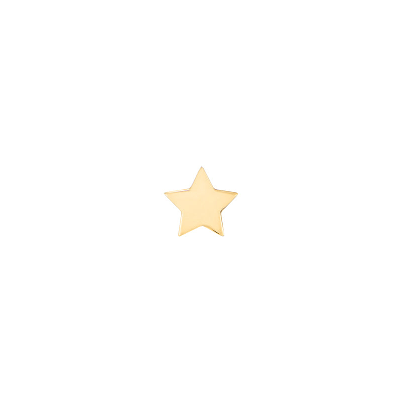 14k Solid Gold Mini Star Ring Tiny Star Stacking Ring 