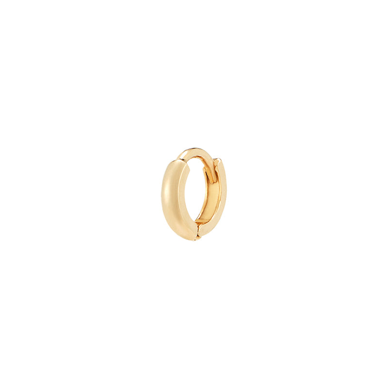 5mm tiny huggie hoop earring in 14k solid gold