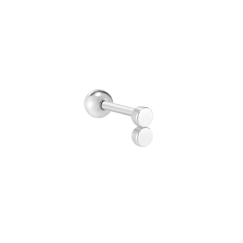 Double Dot Stud Piercing 925 Sterling Silver | Musemond