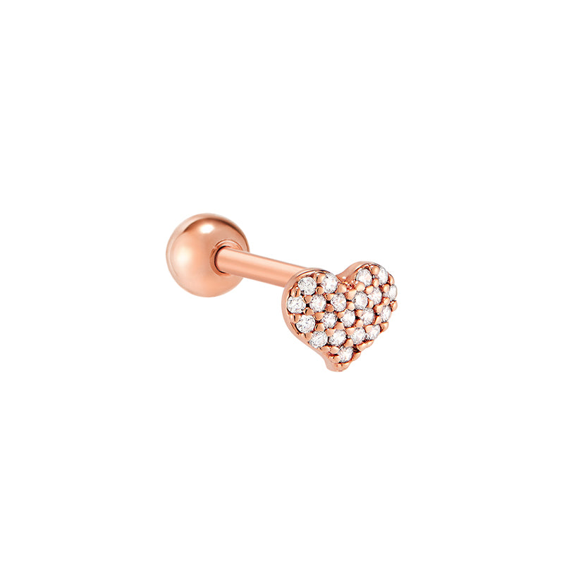 Heart Cartilage Piercing 925 Sterling Silver Musemond