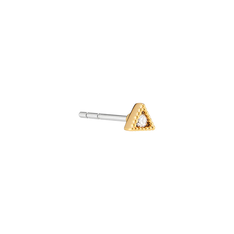 Tiny CZ Triangle Cartilage Stud Earring
