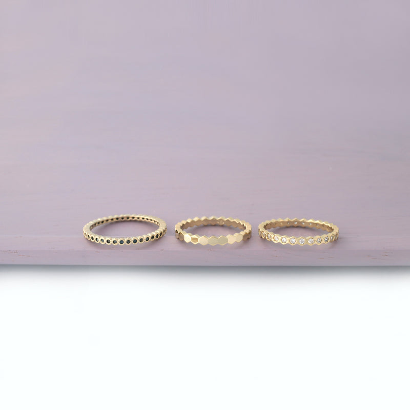 gold stackable dainty rings