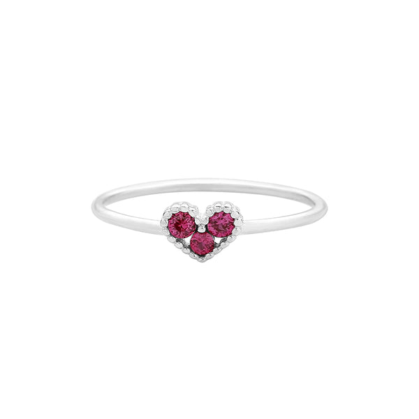 Heart Slim Ring Made From Sterling Silver