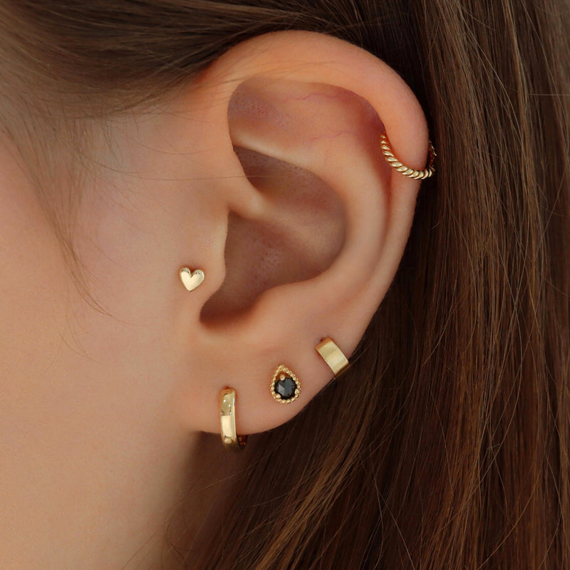 Heart Tragus Tragus Piercing Jewelry Flat Back Heart Stud Flat