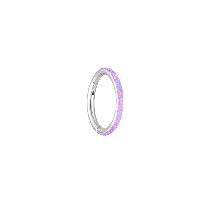 Opal Clicker Segment Ring- 316L Stainless Steel
