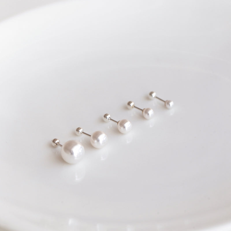 Girls' Sophisticated Pearl Screw Back Sterling Silver Earrings - In Season Jewelry Girls' Sophisticated Pearl Screw Back Sterling Silver Earrings - In Season Jewelry