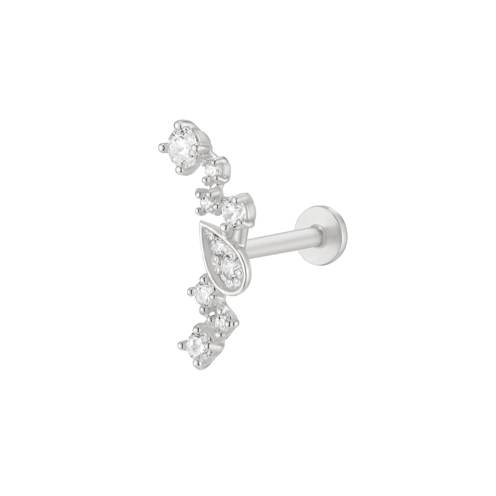 Stack'em Up Stud Flat Back Earring 14K Gold Musemond