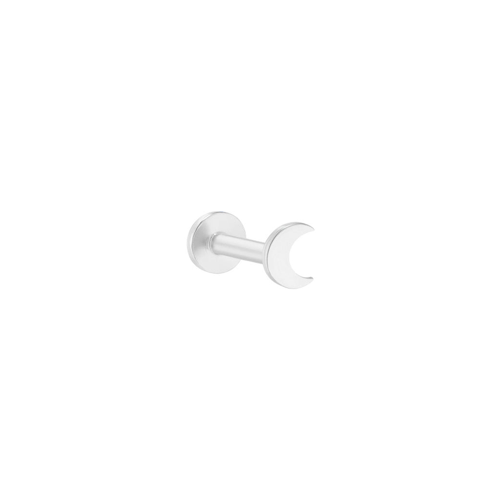 14k gold internally threaded high quality moon studs