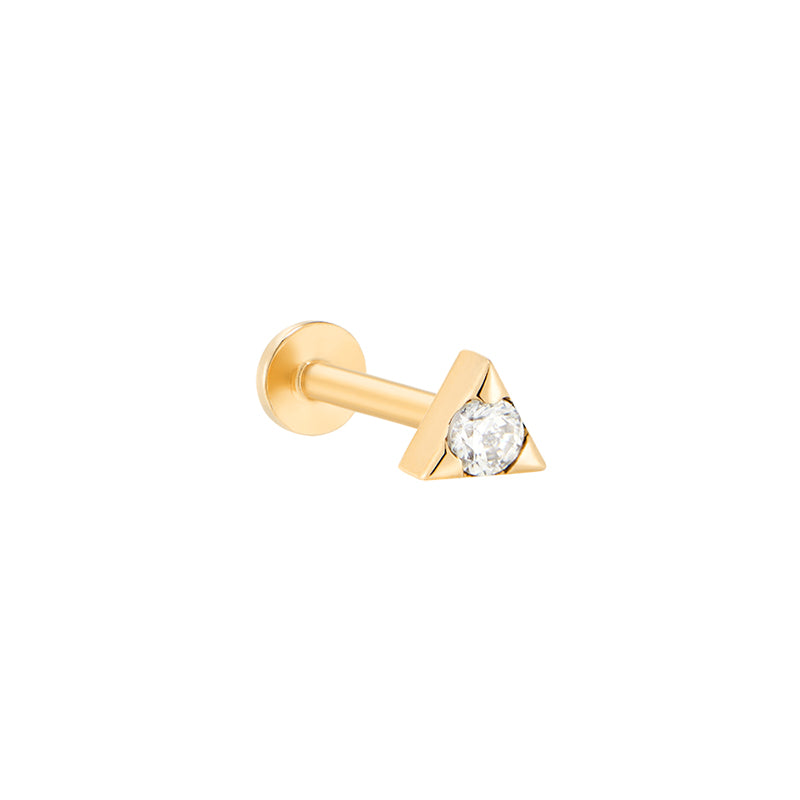 Triangle Cartilage Labret Piercing 14K Gold | Musemond