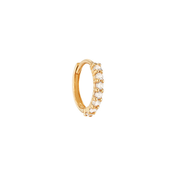 【ma】PAVE DIAMOND HUGGIE HOOPS 14kゴールド 14K-Gold-Pave-Huggie-Hoop-