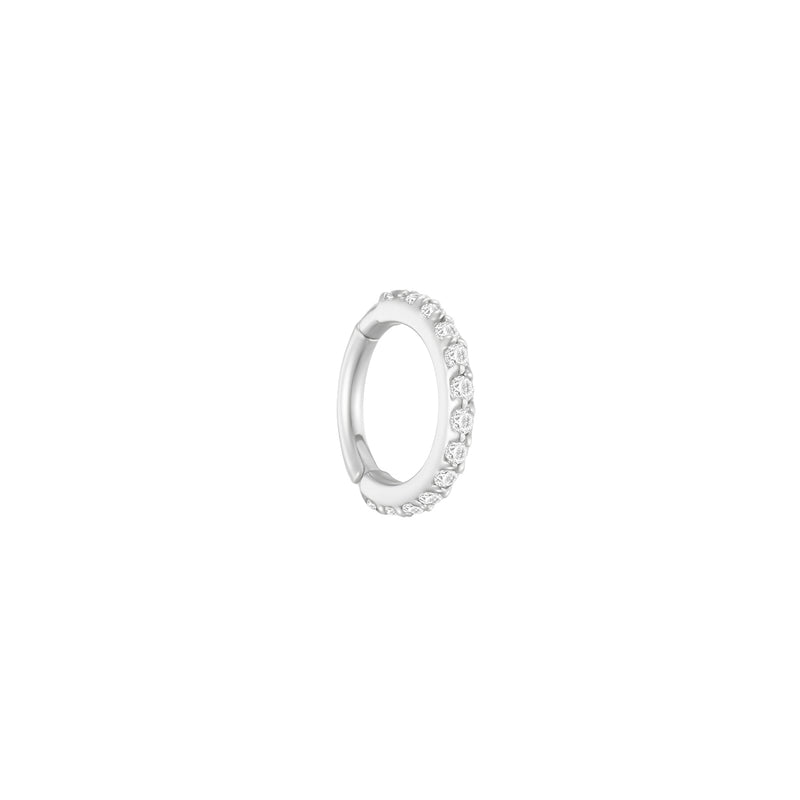 18 Gauge Pave Clicker Ring- 14K Gold