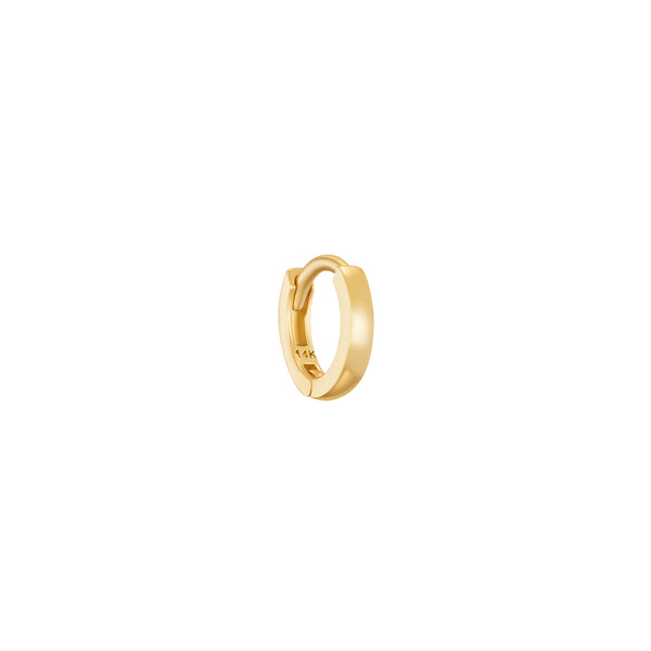4mm ultra tiny huggie hoop earring in solid 14k gold