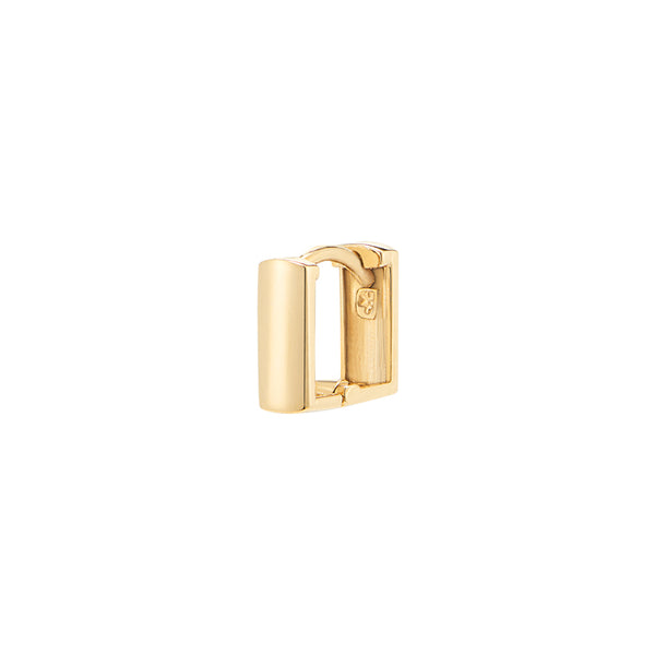 Square Huggie Hoop Earring- 14K Gold