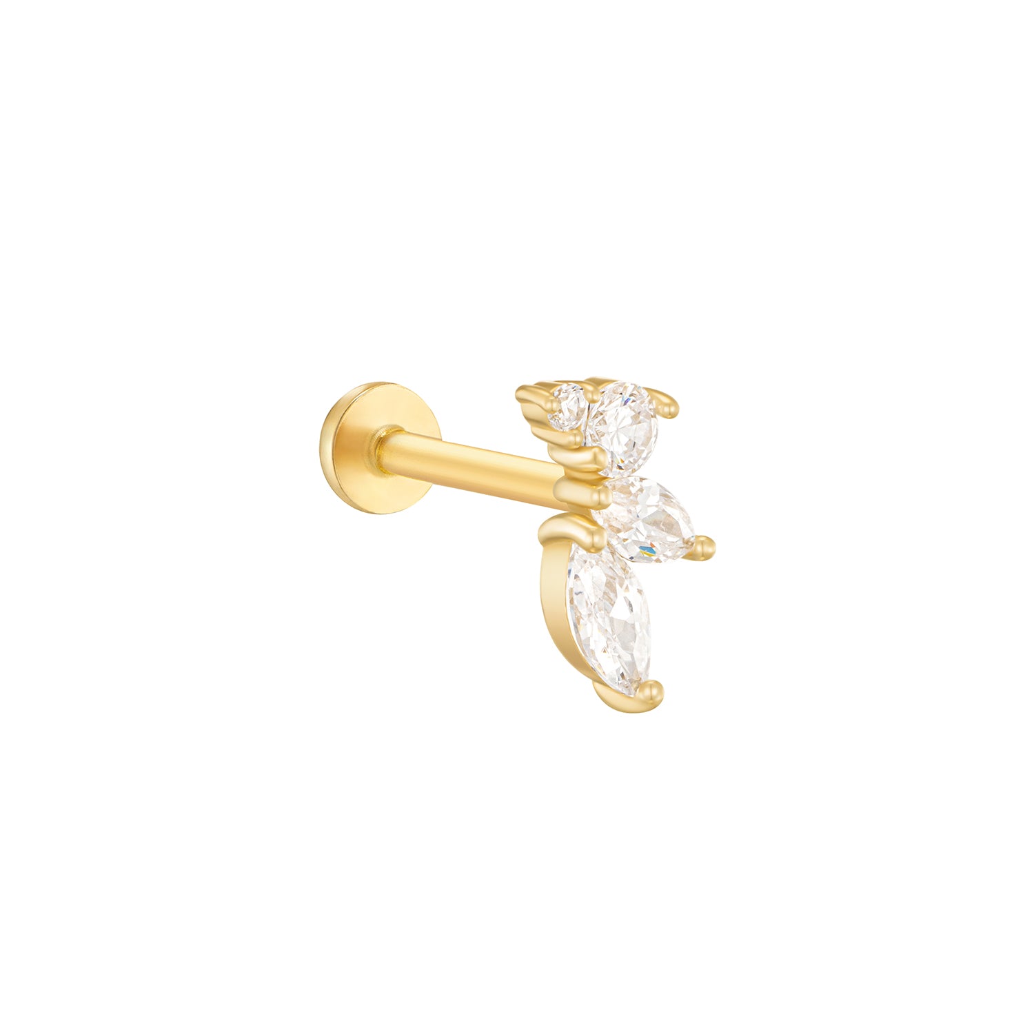 Solid Gold Cartilage Piercings | Affordable Fine Jewelry