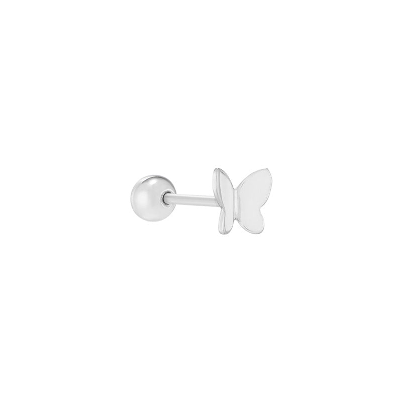 Tiny Butterfly Cartilage Stud 14K Gold Musemond