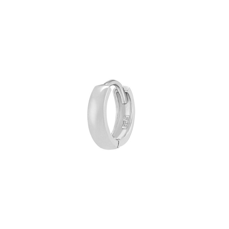 14K Gold Bold Huggie Hoop Earrings | Musemond