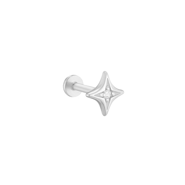 Celestial Star Stud Flat-Back Earring- 14K Gold