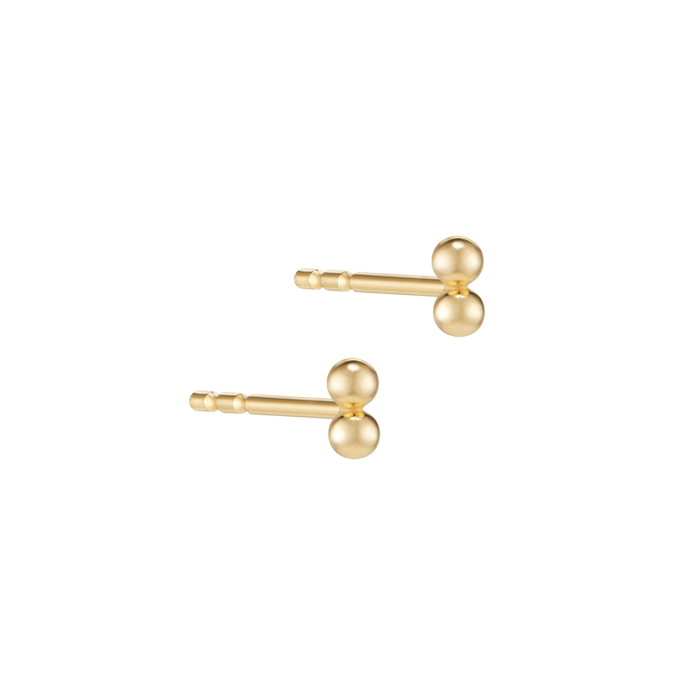 Minimal 14k solid gold dainty cheapest black dot stud screw back earrings