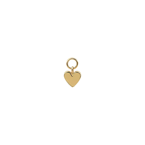 Mini Heart Hoop Charm- 14K Gold