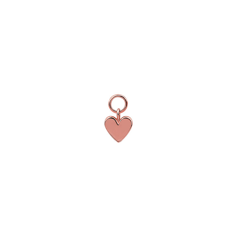 Mini Heart Hoop Charm- 14K Gold