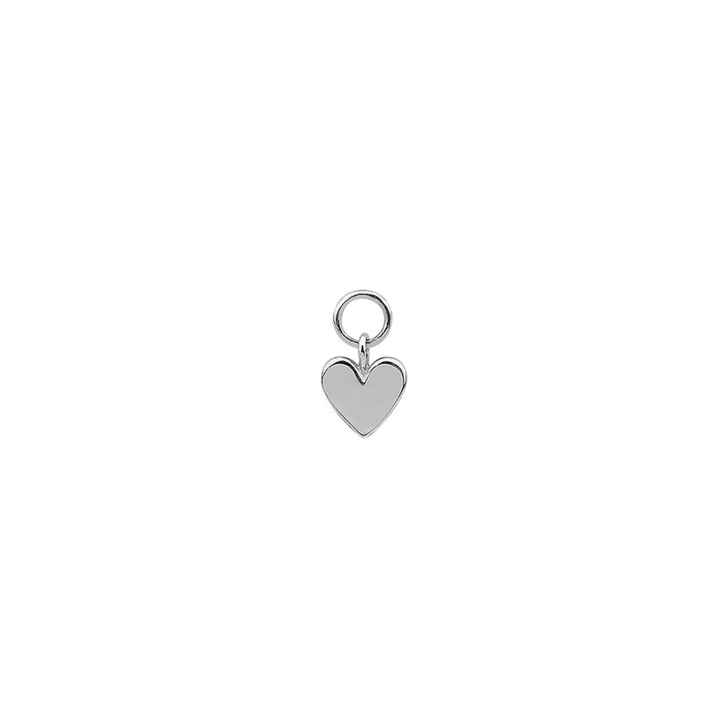 Mini Heart Hoop Charm- 14K Gold