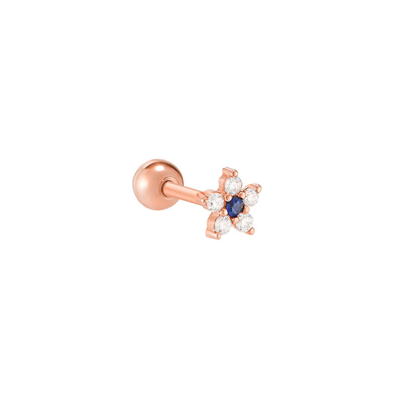 Petite Flower Stud Ear Piercing- 14K Gold