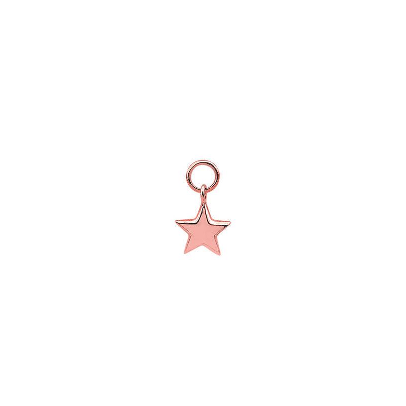 Mini Star Hoop Charm- 14K Gold