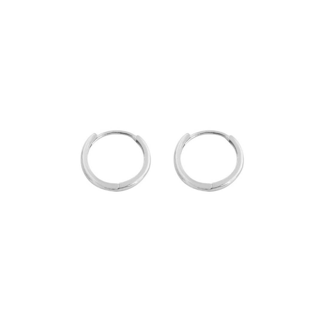 14K Gold Slim Sleeper Huggie Hoop Earrings | Nap Earrings | Musemond