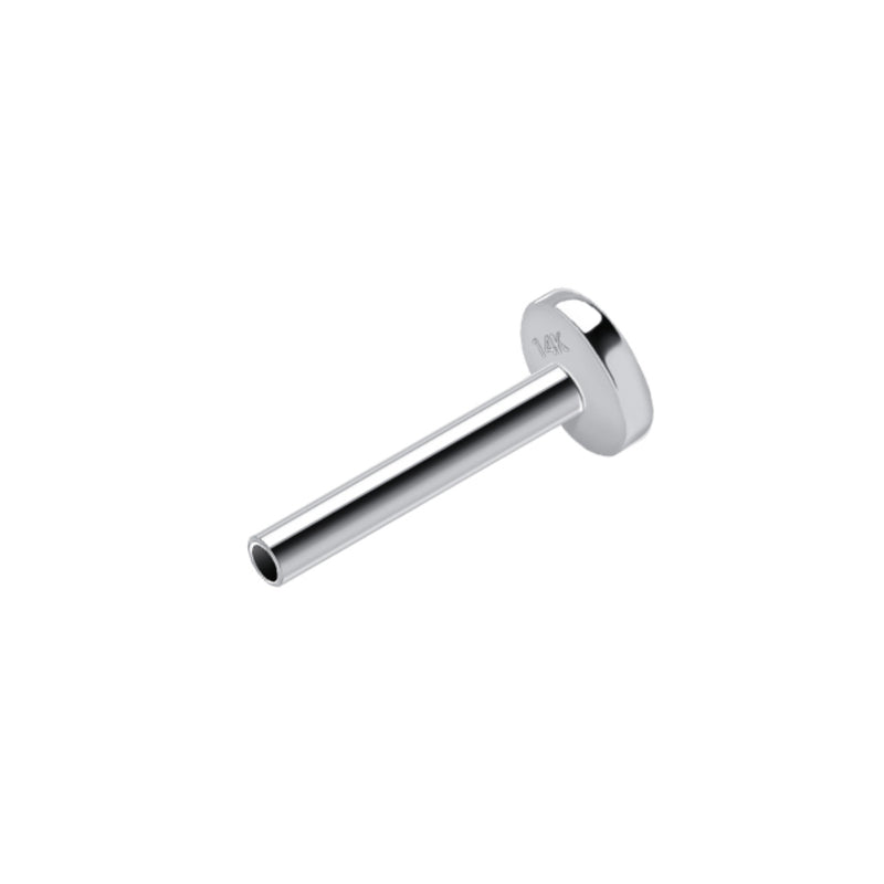 14K Gold Threadless Flat Back Labret Post (Push-In)