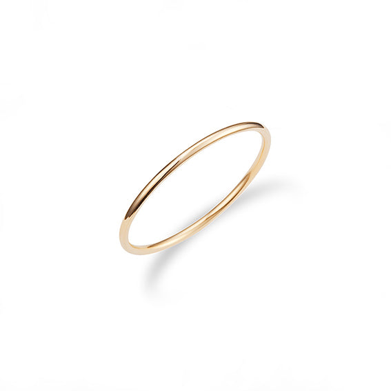 basic skinny stacking ring made with 14k gold