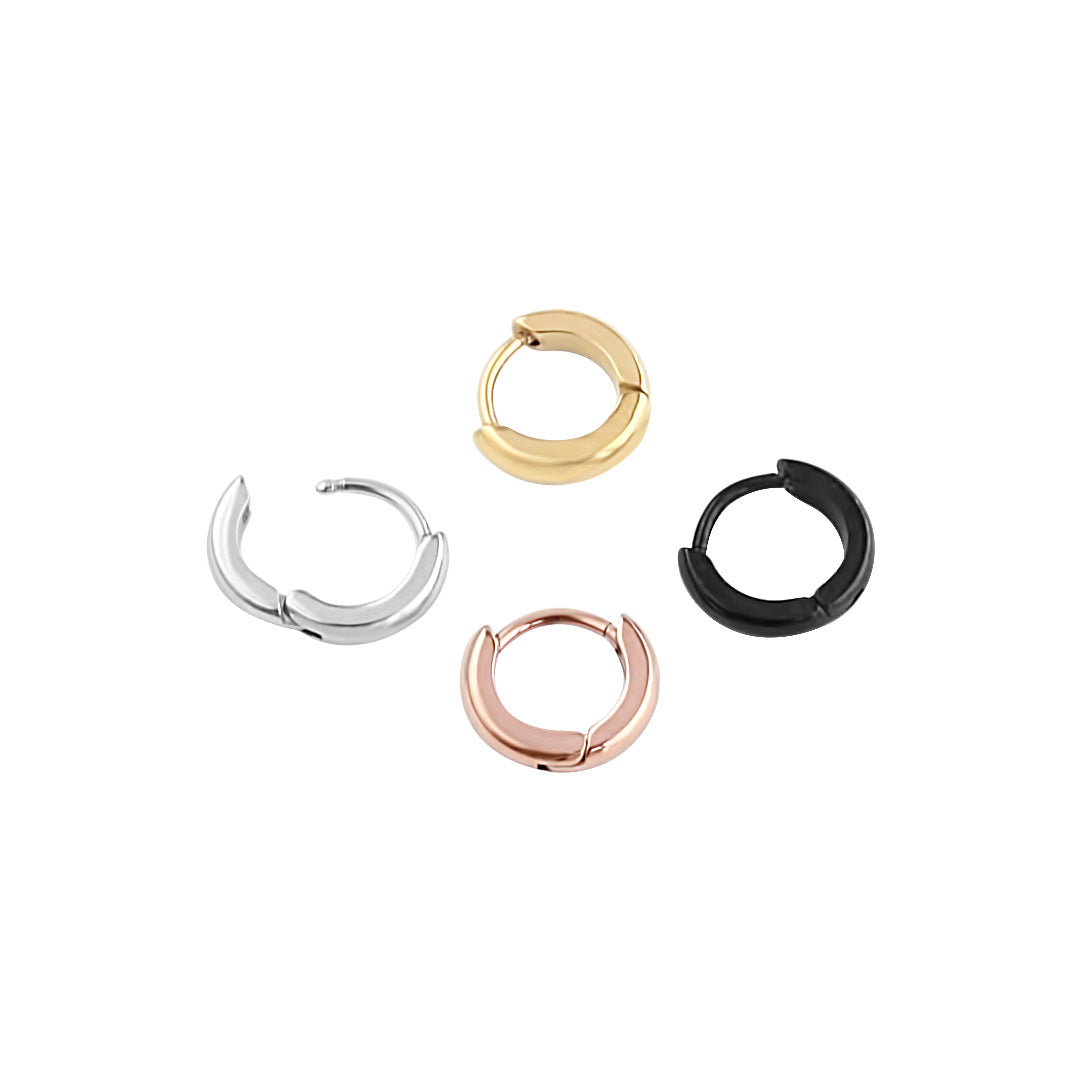 Stainless Steel Tiny Cartilage Huggie Hoop Earrings Musemond