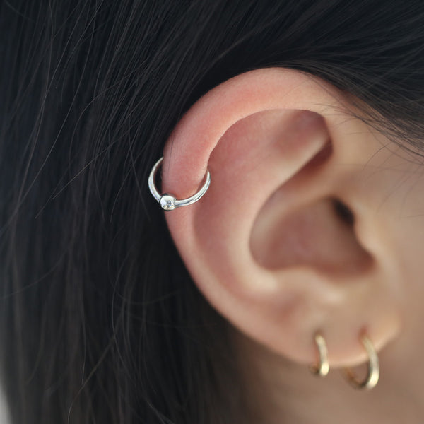 Stacking Cartilage Earrings - Hoop Ear Piercings | Musemond