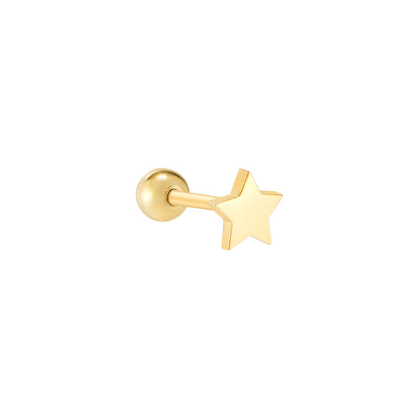 4mm Tiny Star Piercing- 14K Gold
