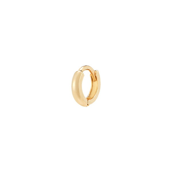 5mm tiny huggie hoop earring in 14k solid gold