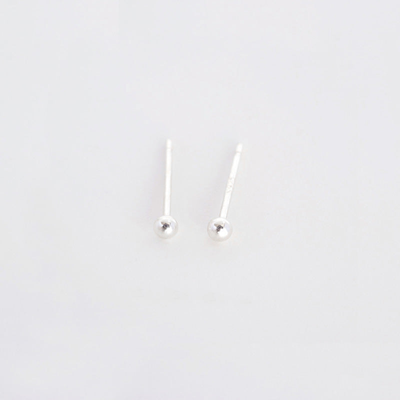 Tiny 1.5mm Ball Studs- Sterling Silver