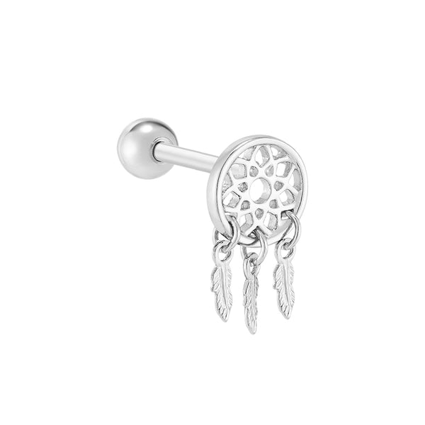 Dreamcatcher Cartilage Piercing- Sterling Silver