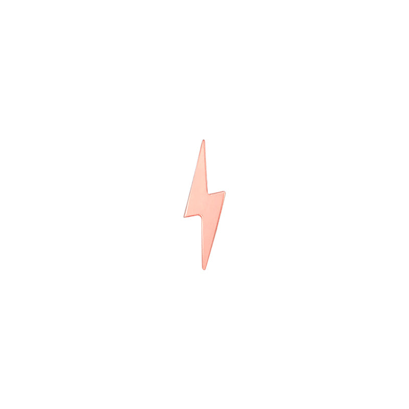 Lightning Bolt Stud Earring- 14K Gold