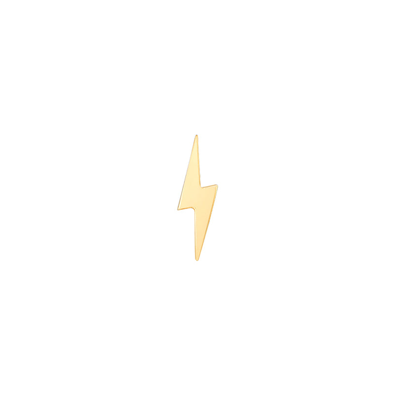 Lightning Bolt Stud Piercing- 14K Gold