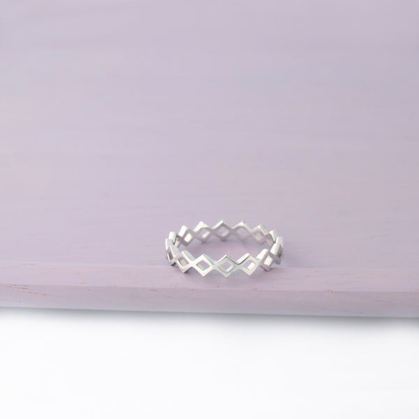 Stacking Chain Band Ring Made From Sterling Silver