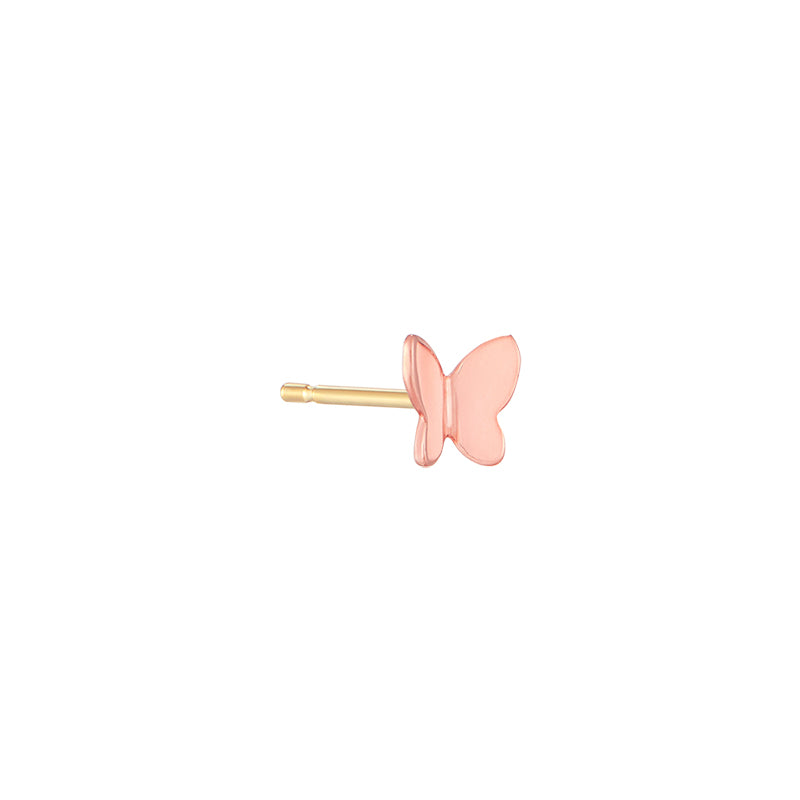 Tiny Butterfly Cartilage Stud- 14K Gold