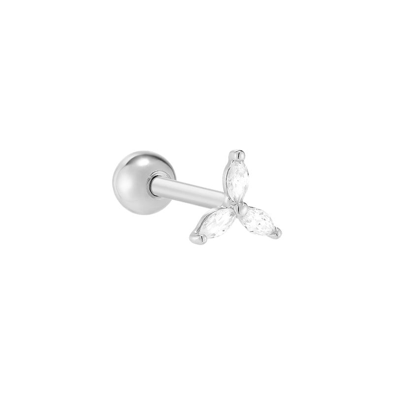 Trinity Marquise Cartilage Piercing- Sterling Silver