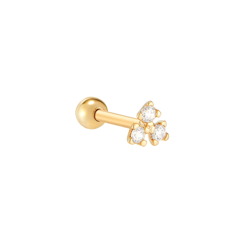 ★決算特価商品★ Trio CZ Cartilage Piercing 14K Gold | Musemond アクセサリー