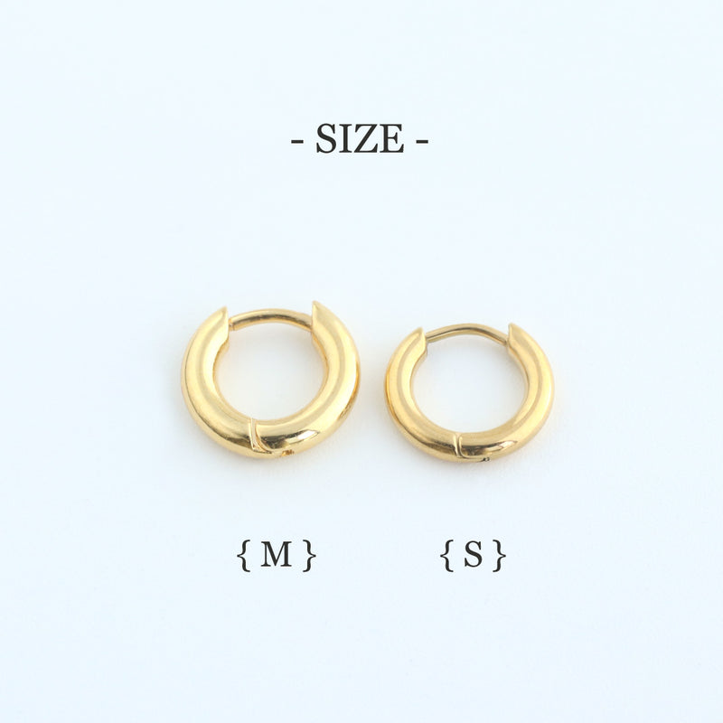316l steel gold hoop earrings