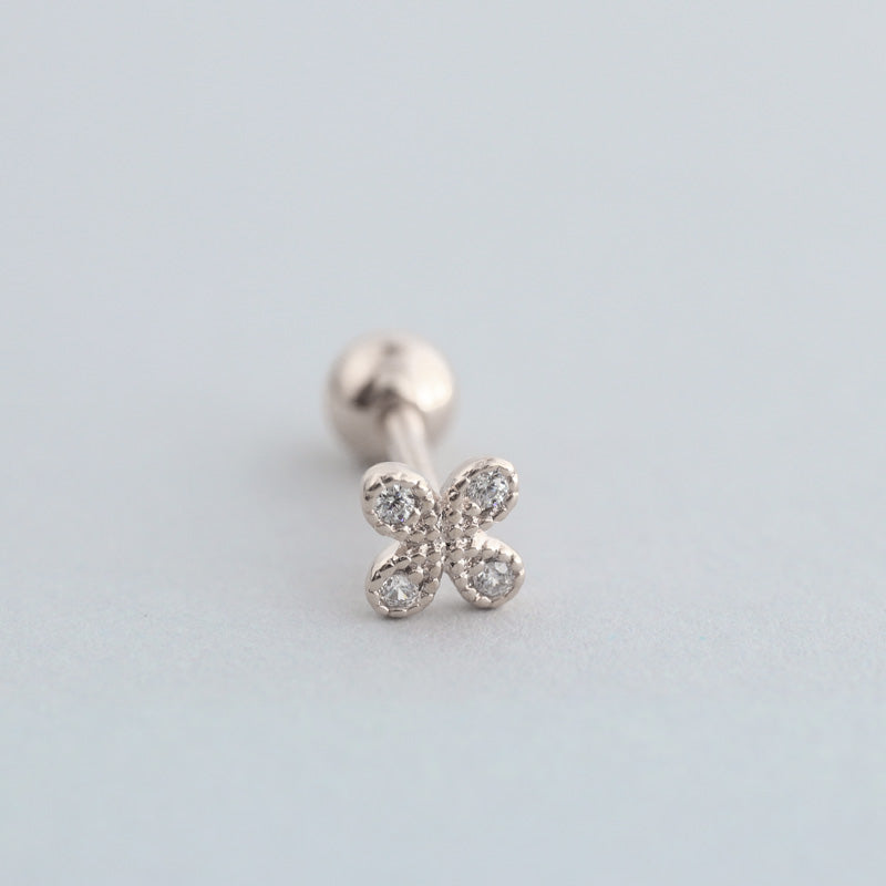 Mini Clover Cartilage Piercing- Sterling Silver