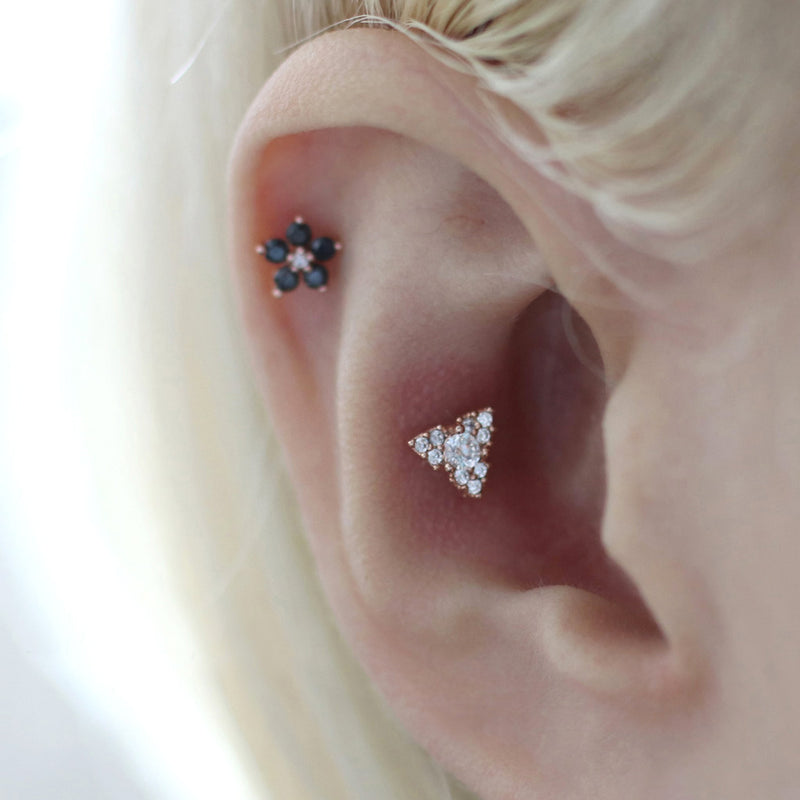 CZ Triangle Cartilage Earring