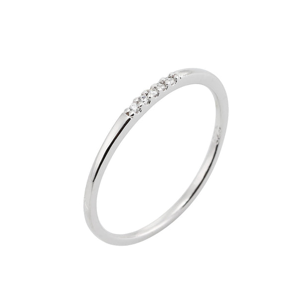 CZ Line Ring Made in Sterling Silver