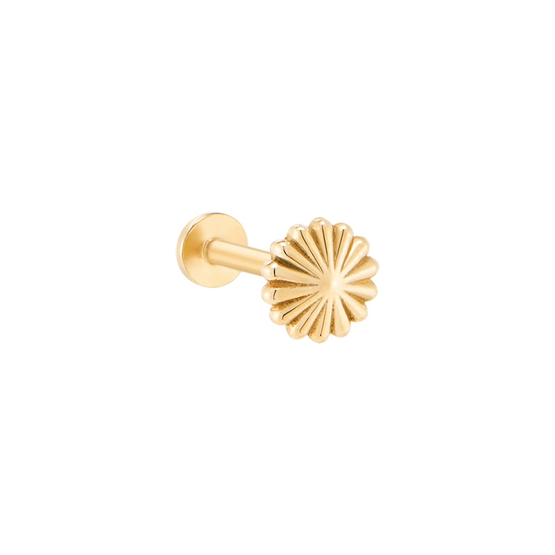 Fan Shell Labret Piercing- 14K Gold