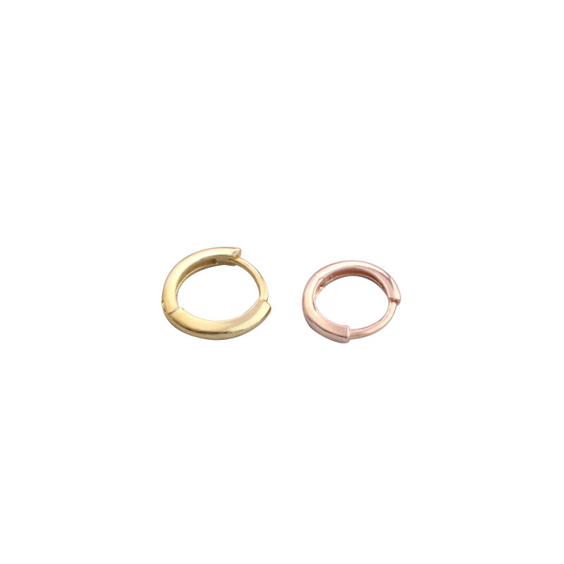 tiny and slim gold huggie hoops