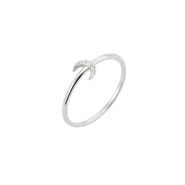 dainty crescent moon ring made in 925 sterling silver